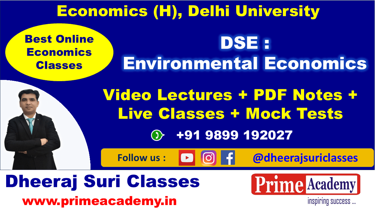 DSE : Environmental Economics Online Coaching [ECON 039]