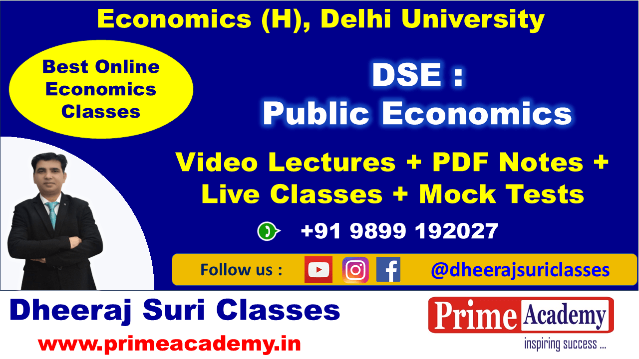DSE : Public Economics Online Coaching [ECON 045]