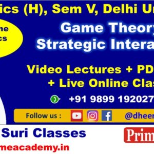 Game Theory & Strategic Interactions Online Coaching