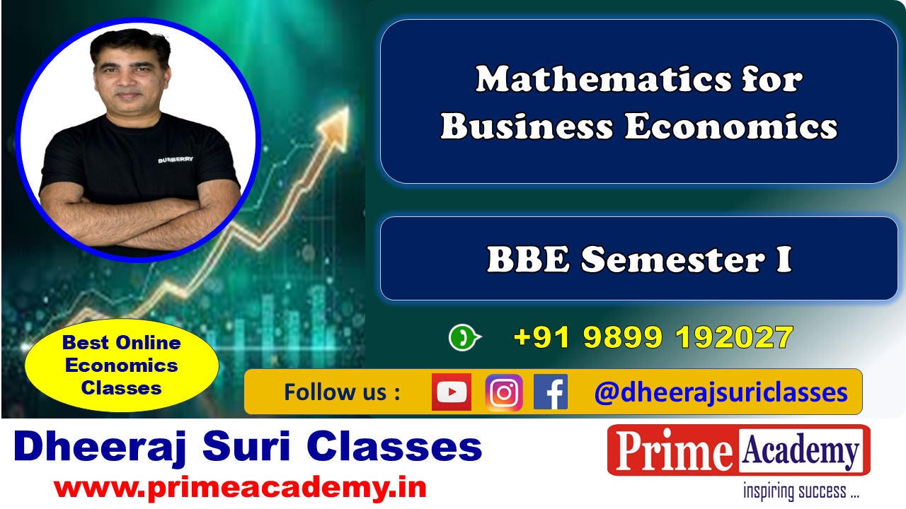 Mathematics for Business Economics Demo Lectures