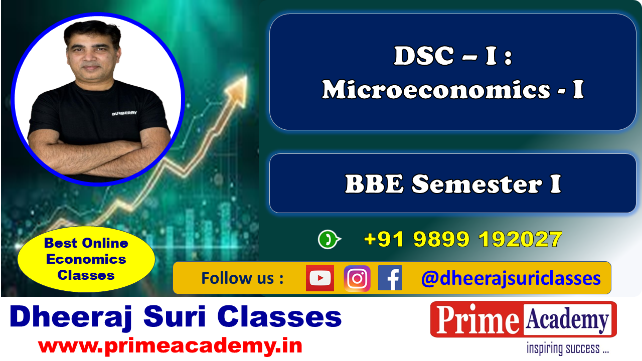 Microeconomics – I [BBE] Demo Lectures