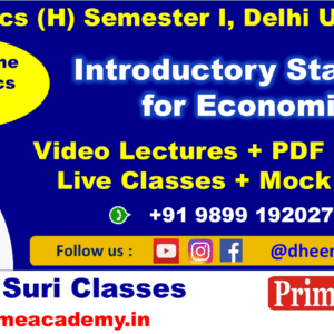 Introductory Statistics for Economics Online Coaching