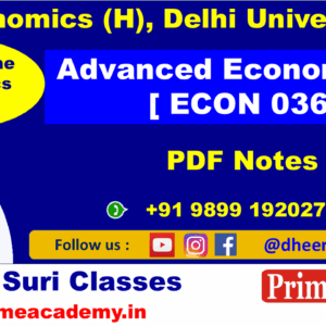 Advanced Econometrics PDF Notes