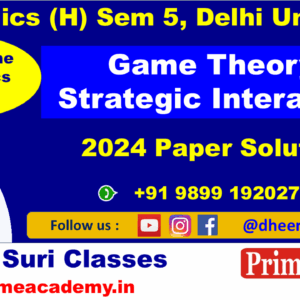 Game Theory 2024 Paper Solutions