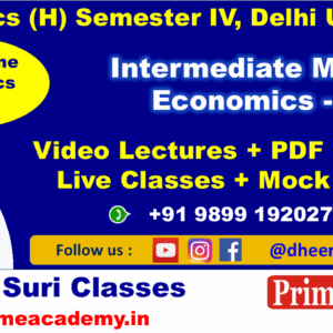 Intermediate Macro Economics II Online Coaching