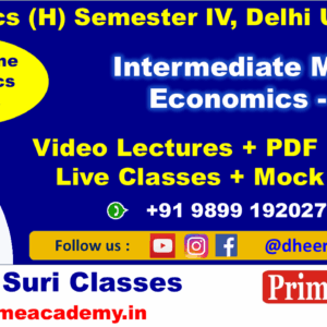 Intermediate Micro Economics II Online Coaching