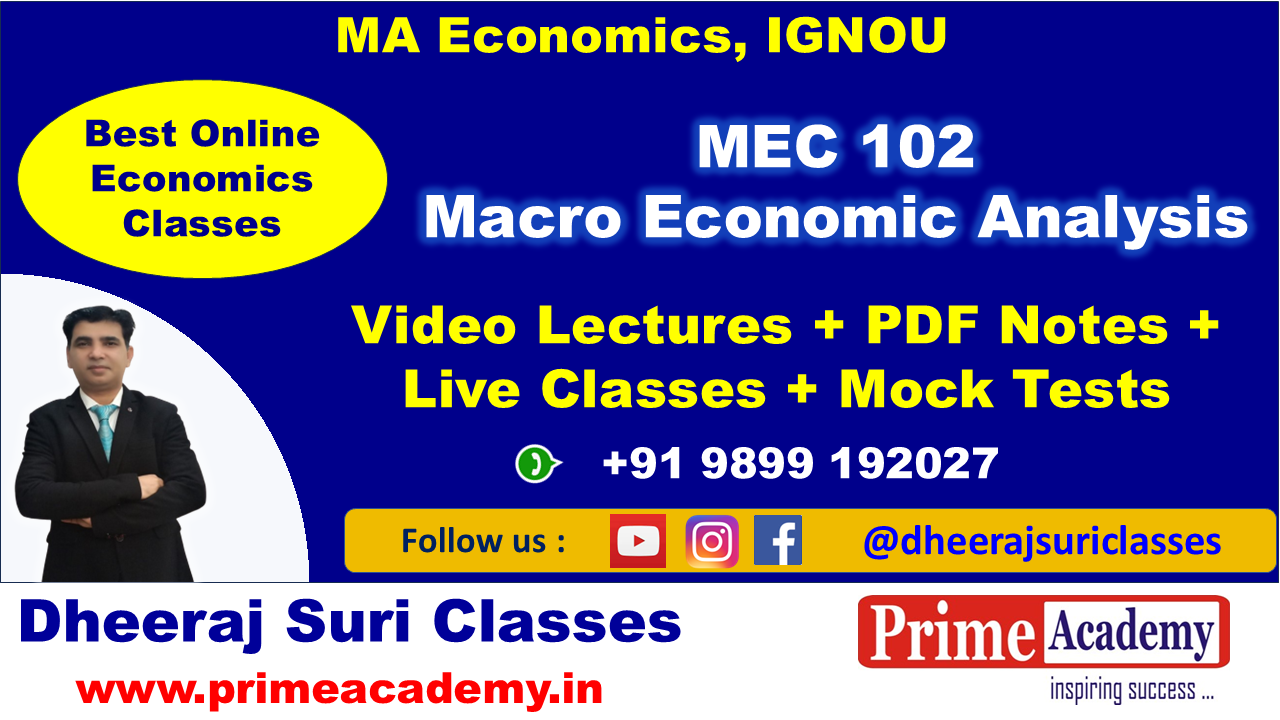 MEC 102 Macroeconomic Analysis Online Coaching