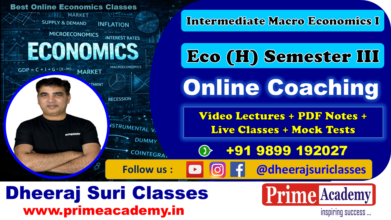 Intermediate Macro Economics – I, Demo Lectures