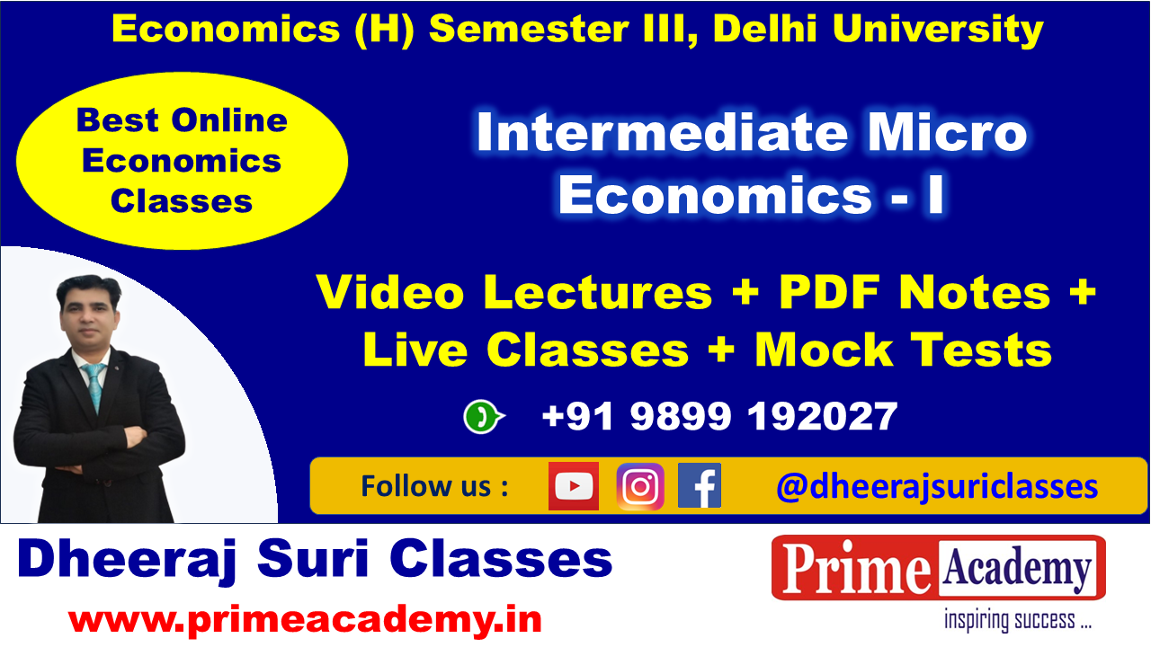Intermediate Micro Economics I, Demo Lectures