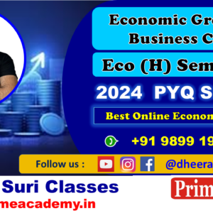 Economic Growth & Business Cycles 2024 Paper Solutions