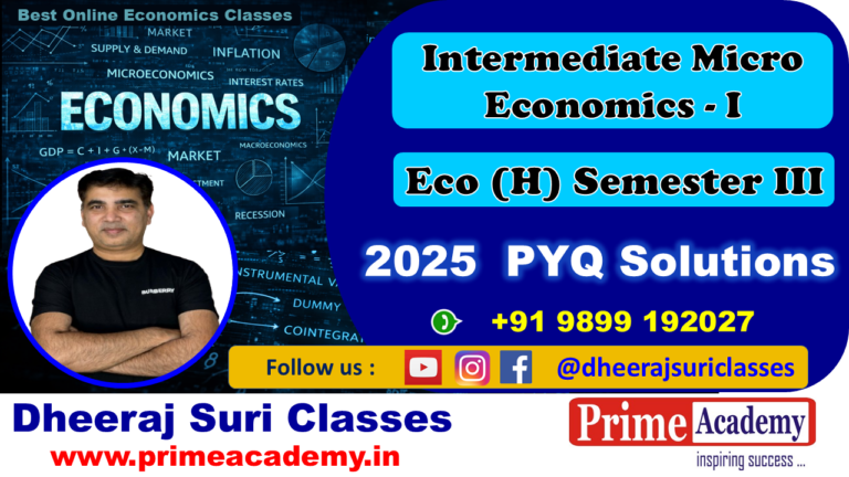 Intermediate Micro Eco – I, 2025 PYQ Solution Videos