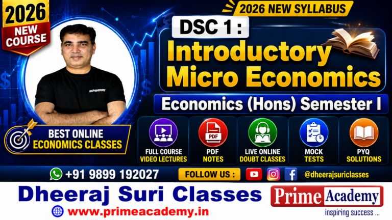 Introductory Micro Economics Online Coaching