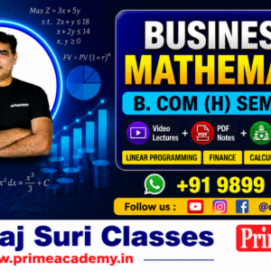 Business Mathematics, B com (H) Sem 3